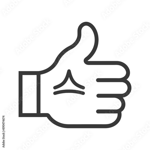 minimalist dislike button line art icon logo symbol
