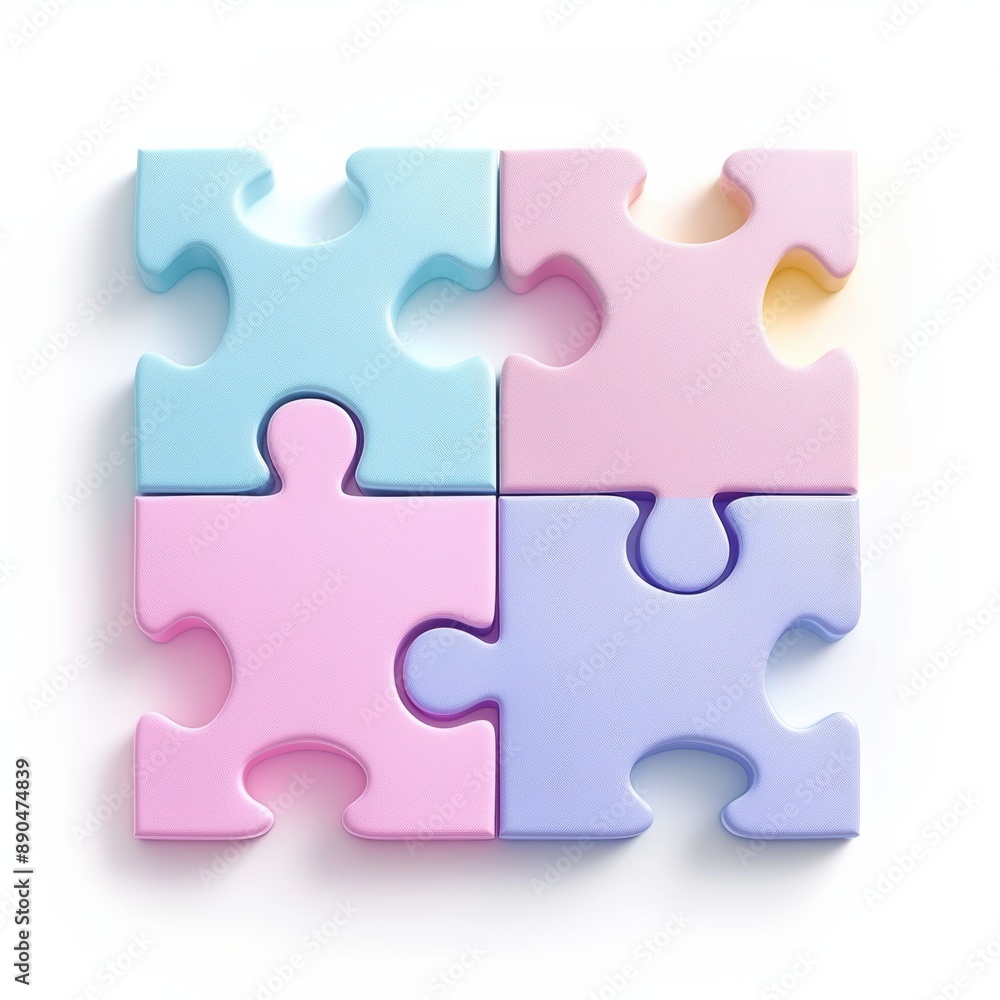 Pastel Puzzle Pieces Pastel Puzzle Pieces