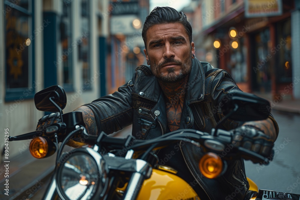Motorcycle brutal riders, AI generated Motorcycle brutal riders, AI generated