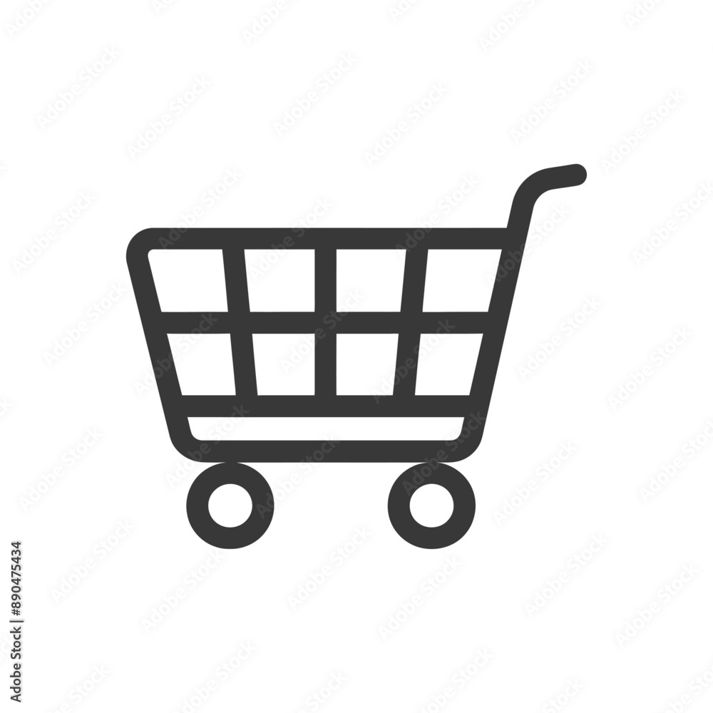 Minimalist Line Art Shopping Cart Icon Minimalist Line Art Shopping Cart Icon