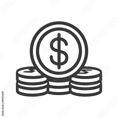 minimalist financing line art icon logo symbol