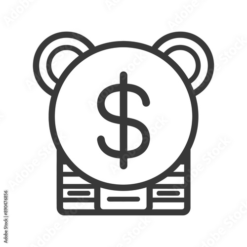 minimalist financing line art icon logo symbol