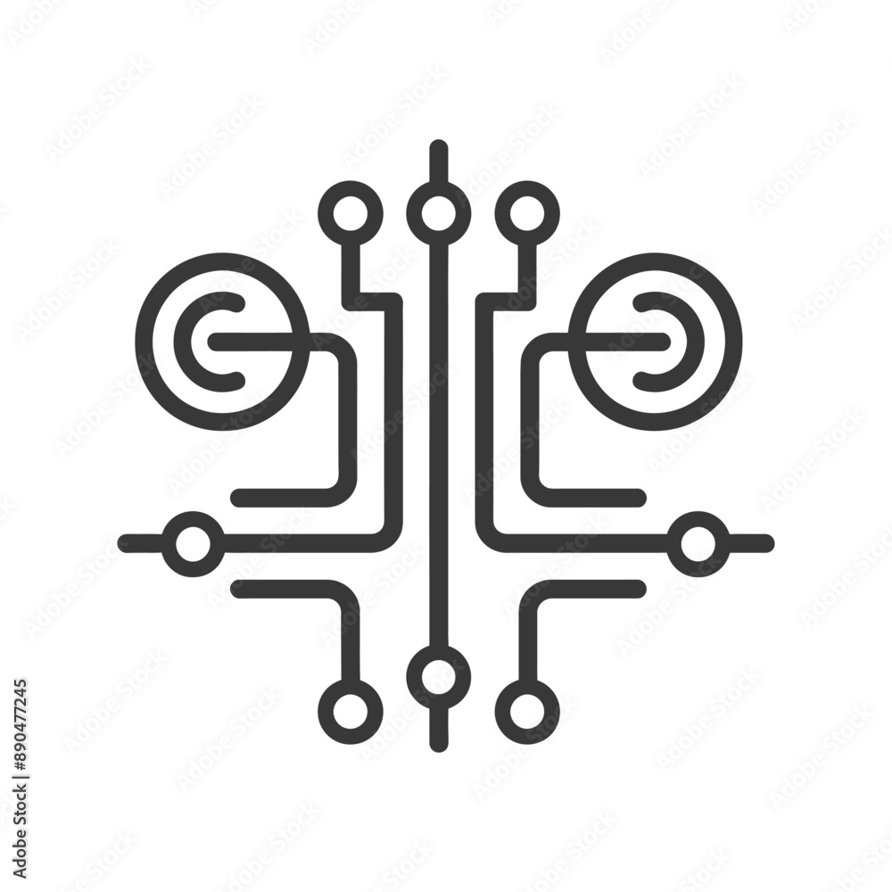 minimalist information technology line art icon logo symbol minimalist information technology line art icon logo symbol