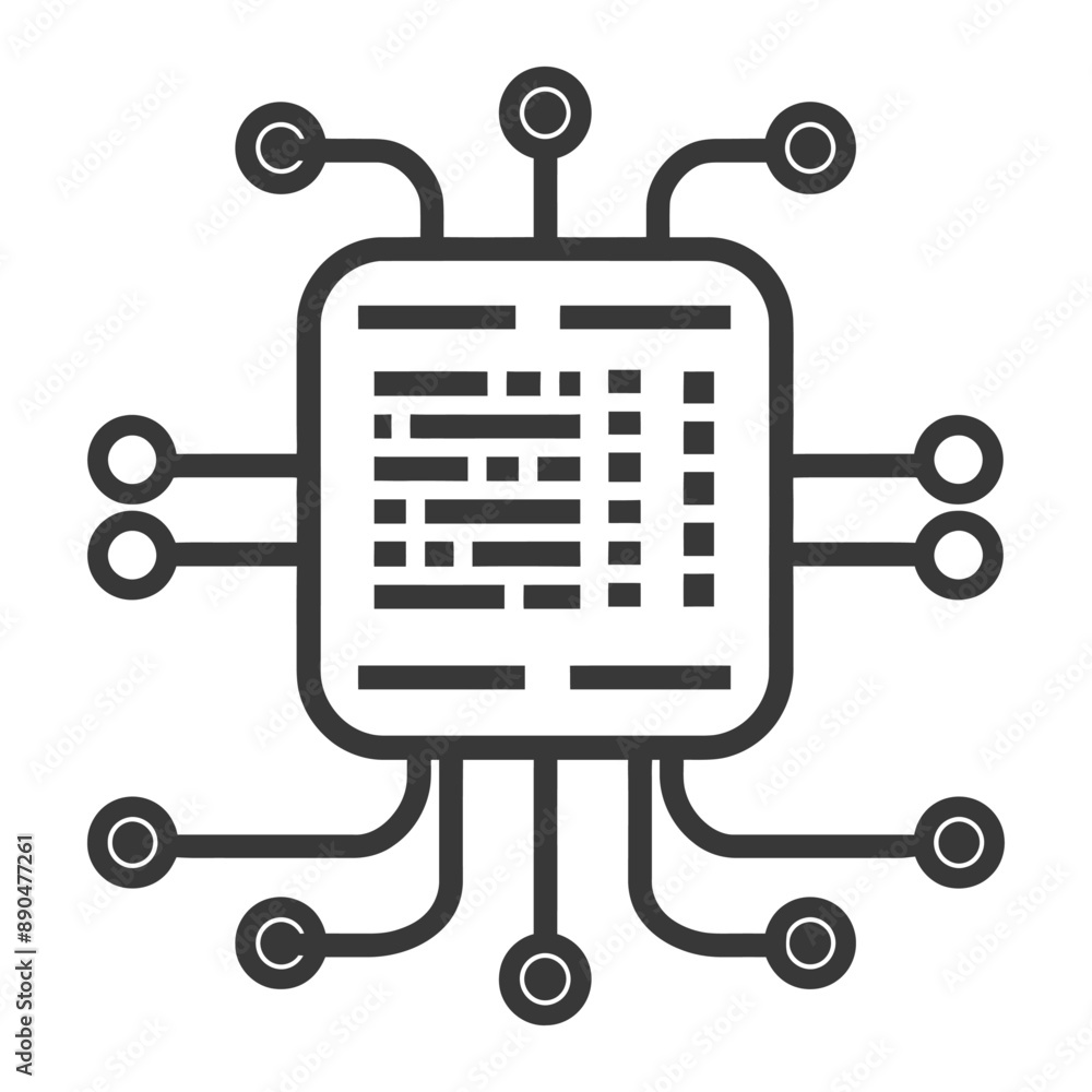 minimalist information technology line art icon logo symbol minimalist information technology line art icon logo symbol