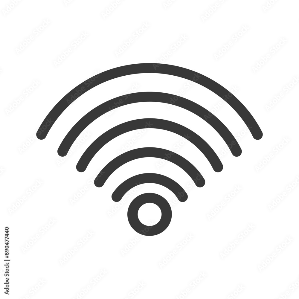minimalist internet line art icon logo symbol