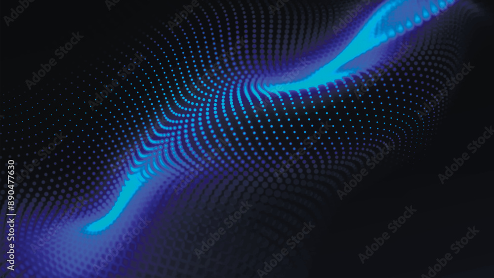 Abstract digital particle wave. Technology background. Futuristic dot wave. Network connection structure. Presentation design background. Technology or science banner. 3d vector illustration Abstract digital particle wave. Technology background. Futuristic dot wave. Network connection structure. Presentation design background. Technology or science banner. 3d vector illustration