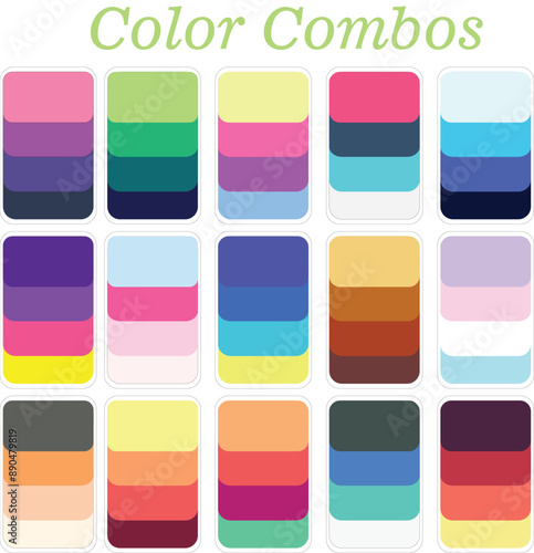 Color Combos Collection of complementary color combinations for logos or other designs color combinations set.
