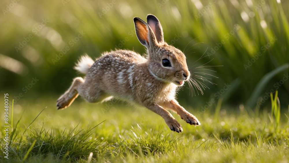 Fototapeta premium Baby hare in nature.