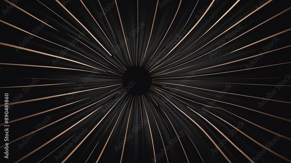 Obraz premium black sunburst rays abstract background design
