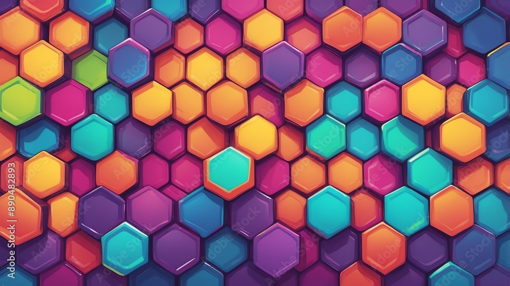 Default Rainbow honeycomb pattern abstract background design Default Rainbow honeycomb pattern abstract background design