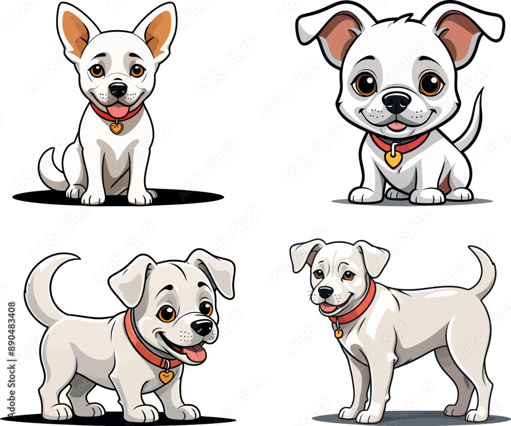 set cagnolino bianco set cagnolino bianco