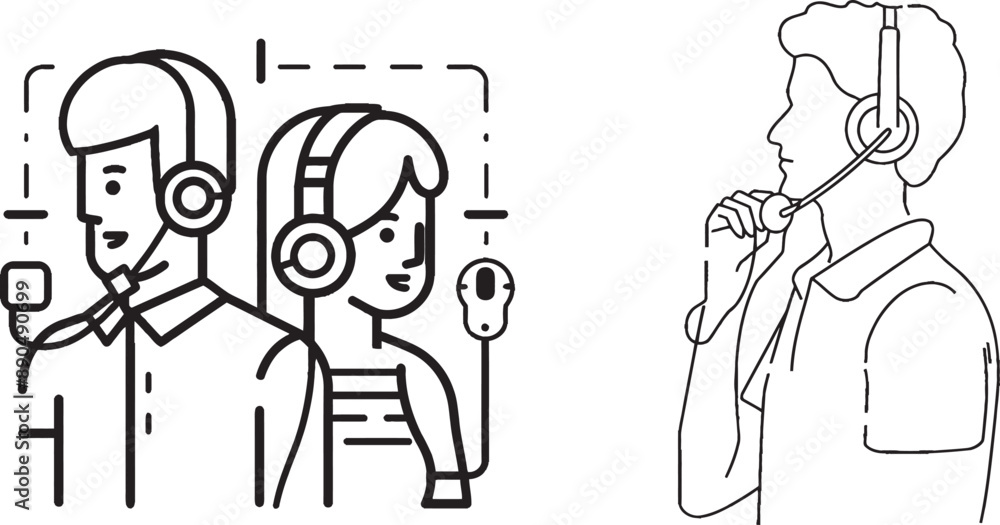 A continuous line with curl. Female Profile Icon. Woman Person silhouette symbol. A single outline ribbon encircled by a loop curve pattern. A continuous line with curl. Female Profile Icon. Woman Person silhouette symbol. A single outline ribbon encircled by a loop curve pattern.