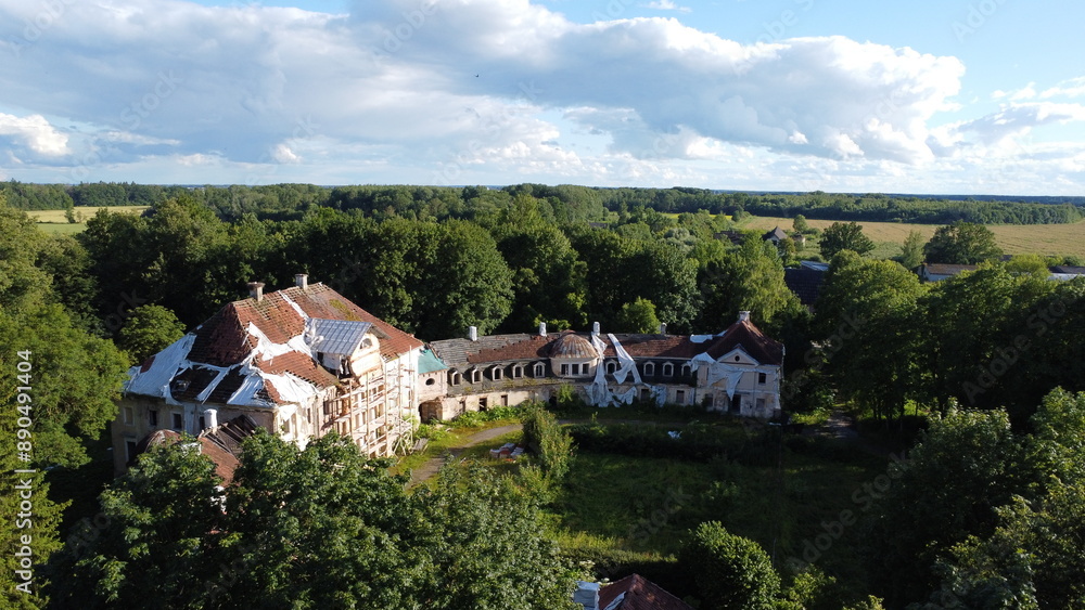 Drone view shoots, city, forest, landmarks Drone view shoots, city, forest, landmarks