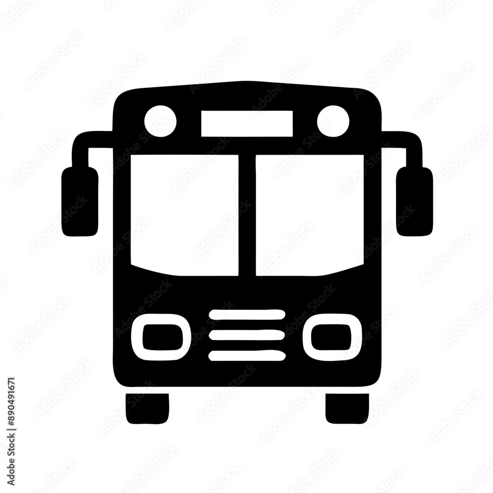 bus icon, front view