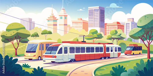 train in the city