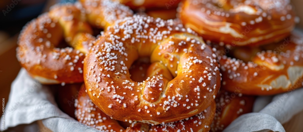 Close-Up Shot of Salted Soft Pretzels Close-Up Shot of Salted Soft Pretzels