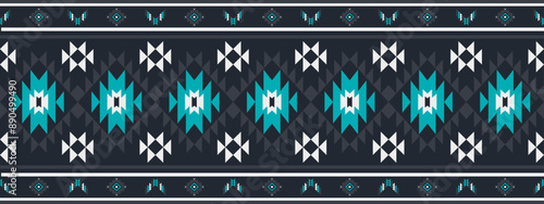 Ancient echoes Aztec geometric seamless patterns southwest Navajo Native American tribal ethnic colorful for textile printing