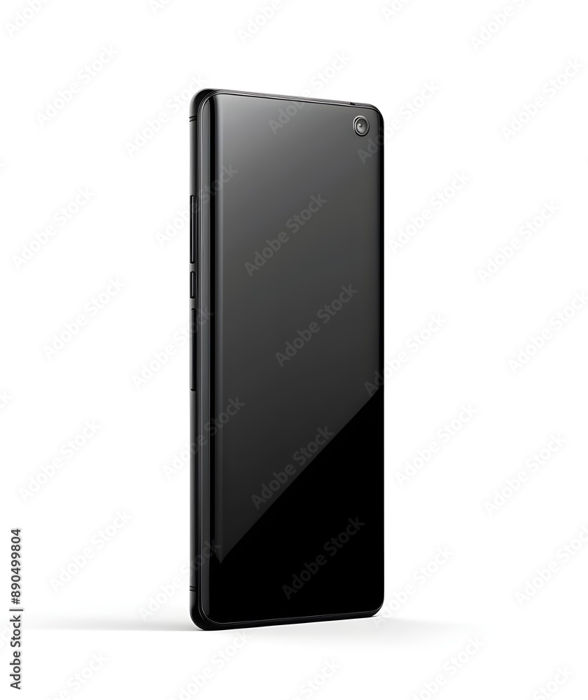 A sleek black tablet with a reflective screen, isolated on a white background, emphasizing its modern and sophisticated design. A sleek black tablet with a reflective screen, isolated on a white background, emphasizing its modern and sophisticated design.