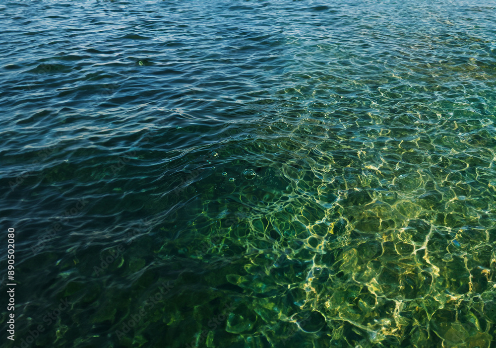 Fototapeta premium Ripples moving rhythmically on the river.