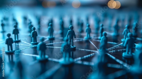Leader and business team engaged in working business process organization, roles and responsibilities distribution. Team management to increase efficiency, hiring and dismissal employees concept.