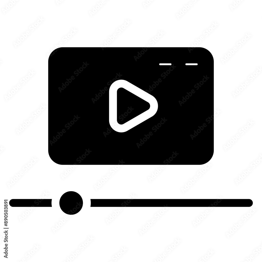 video playing glyph icon video playing glyph icon