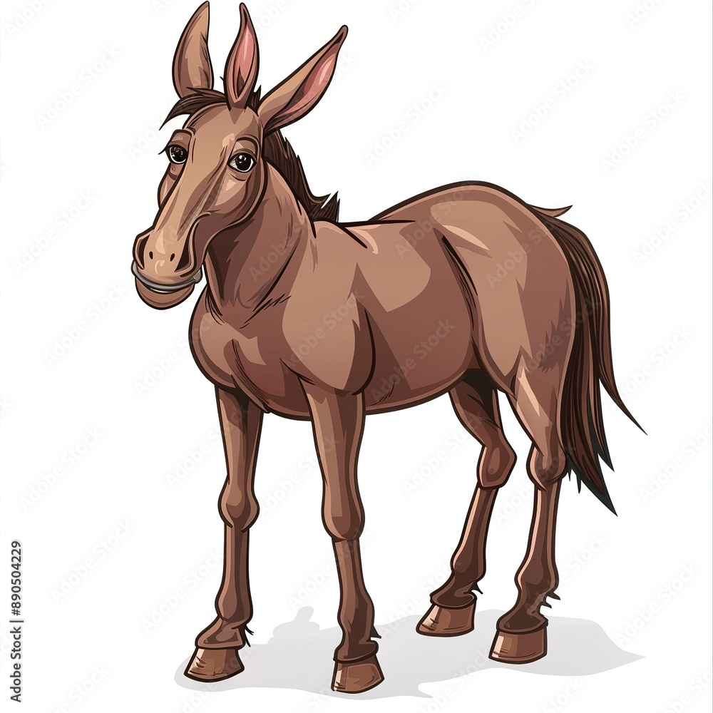 Mule Classic fashion cartoon isolated whitebackground Mule Classic fashion cartoon isolated whitebackground