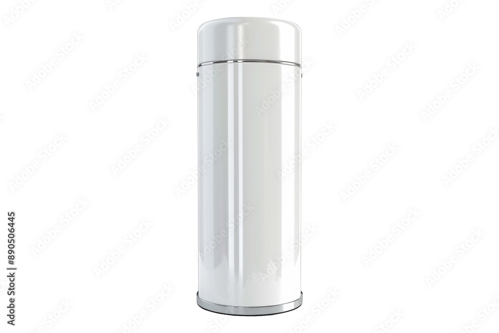 White steel thermo isolated on transparent background White steel thermo isolated on transparent background