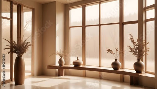Photo interior modern design room 3d illustration