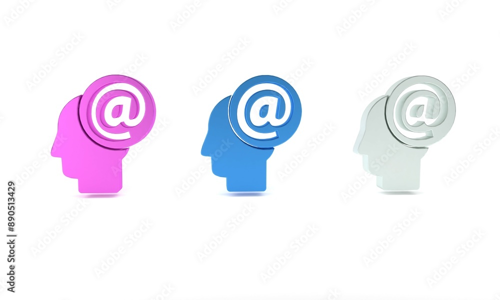 Colorful Mail and e-mail icon isolated on white background. Envelope symbol e-mail. Email message sign. Minimalism concept. 3D render illustration Colorful Mail and e-mail icon isolated on white background. Envelope symbol e-mail. Email message sign. Minimalism concept. 3D render illustration