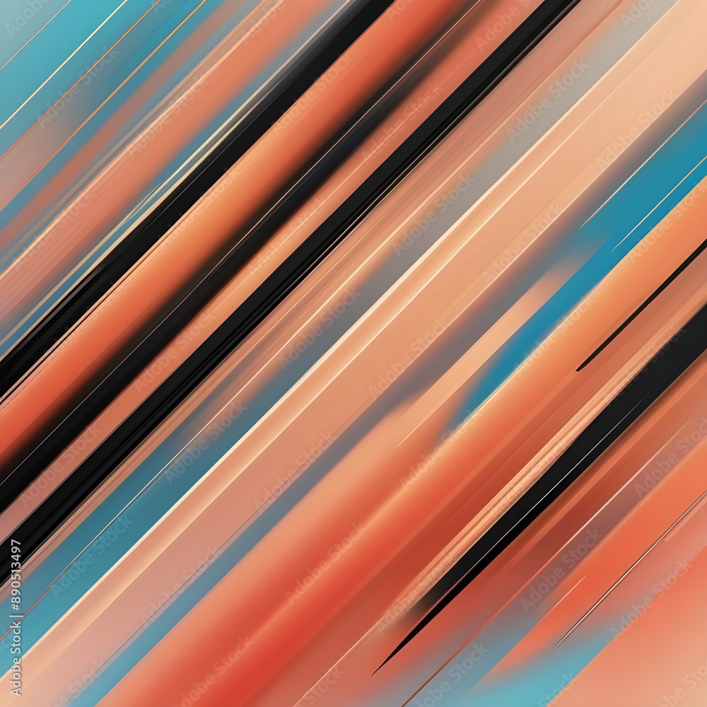 Blurred Abstract Diagonal Lines Orange, Blue, Black. Background for Design Gerenative AI Blurred Abstract Diagonal Lines Orange, Blue, Black. Background for Design Gerenative AI