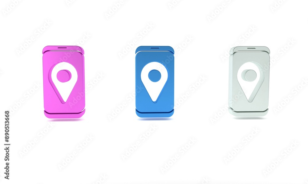 Colorful Infographic of city map navigation icon isolated on white background. Mobile App Interface concept design. Geolacation concept. Minimalism concept. 3D render illustration Colorful Infographic of city map navigation icon isolated on white background. Mobile App Interface concept design. Geolacation concept. Minimalism concept. 3D render illustration