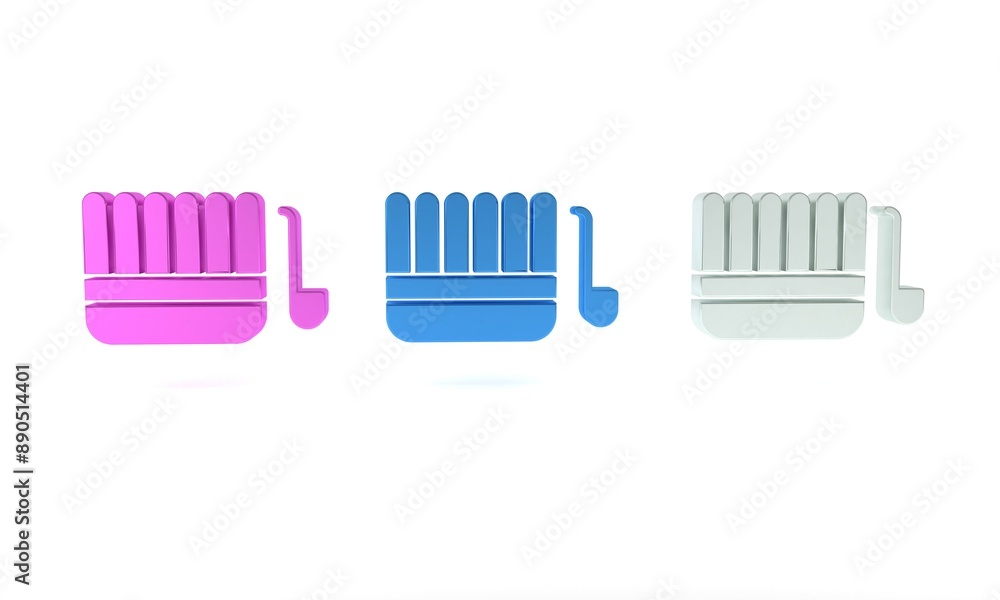 Colorful Sauna bucket and ladle icon isolated on white background. Minimalism concept. 3D render illustration Colorful Sauna bucket and ladle icon isolated on white background. Minimalism concept. 3D render illustration