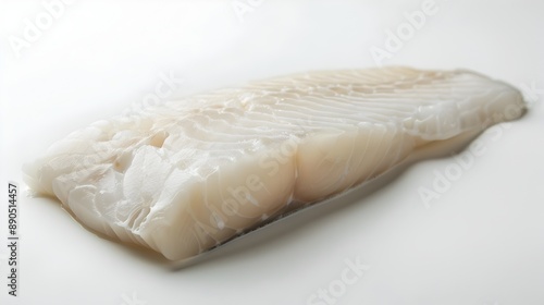 Wallpaper Mural Fresh Haddock Fillet on a Clean White Background Highlighting Smooth Texture and Light Color Torontodigital.ca