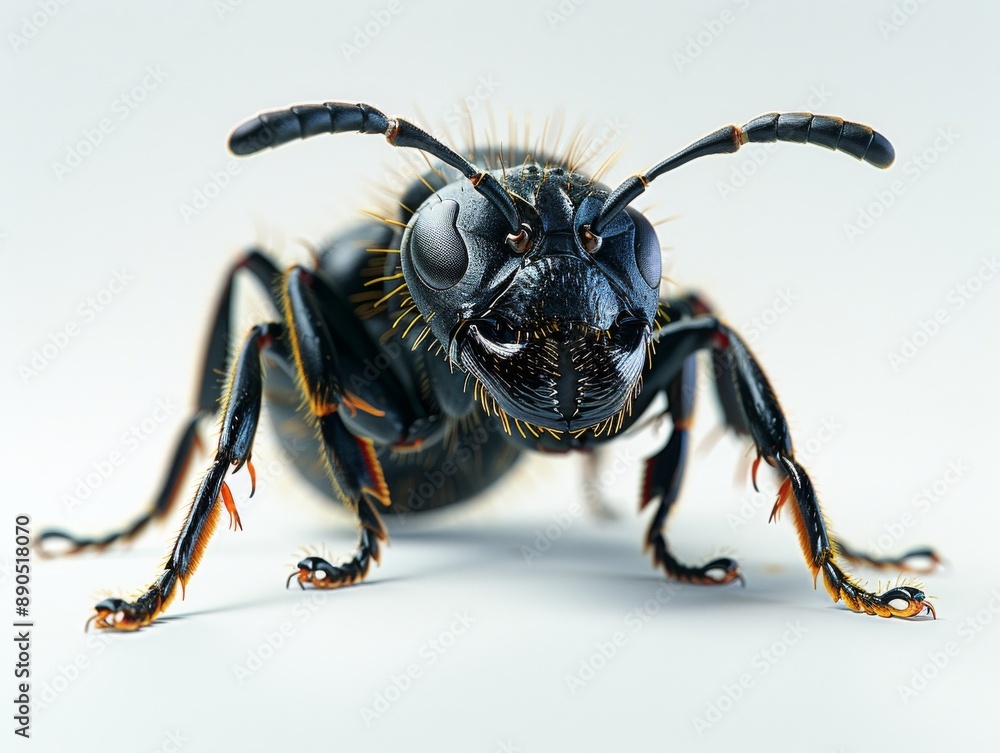 ant on a white background ant on a white background