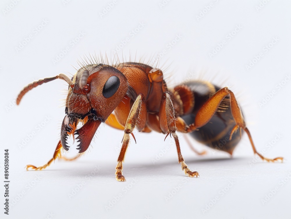 ant on a white background