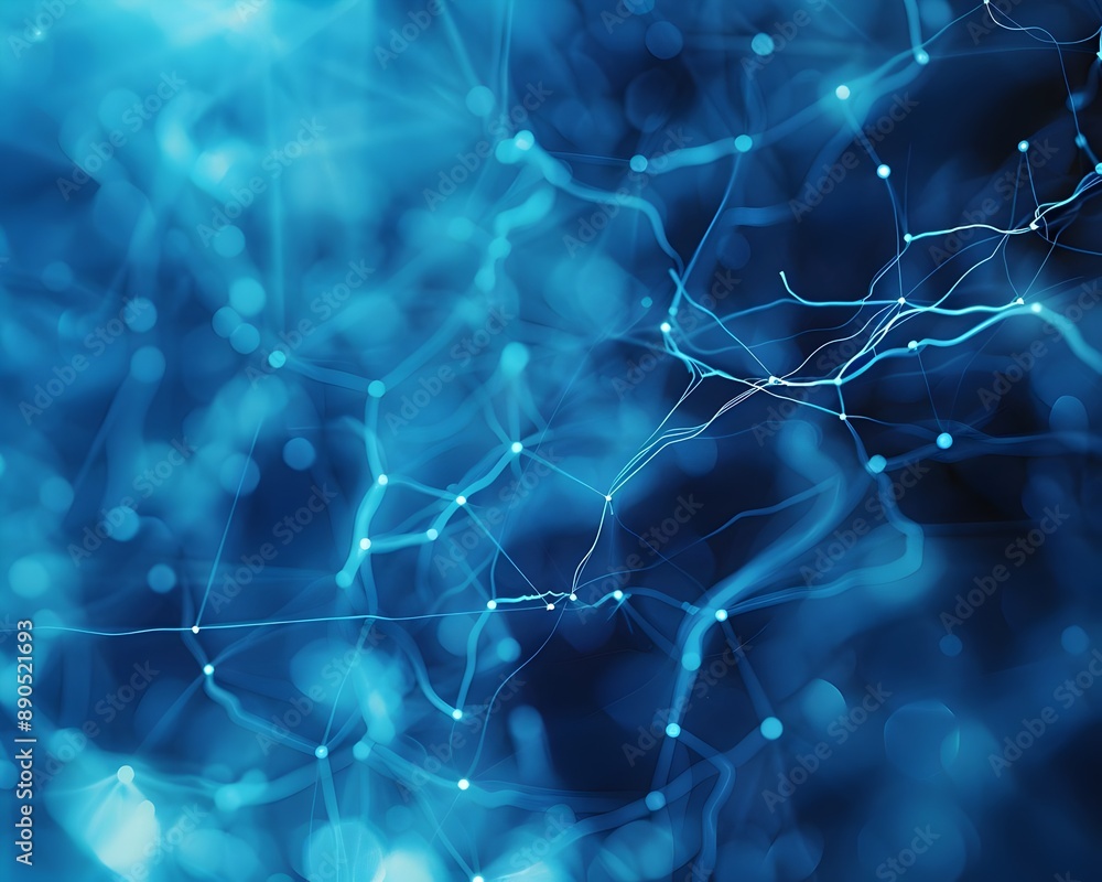 Abstract Neural Network Electric Connections Data Flow. AI Generated Abstract Neural Network Electric Connections Data Flow. AI Generated