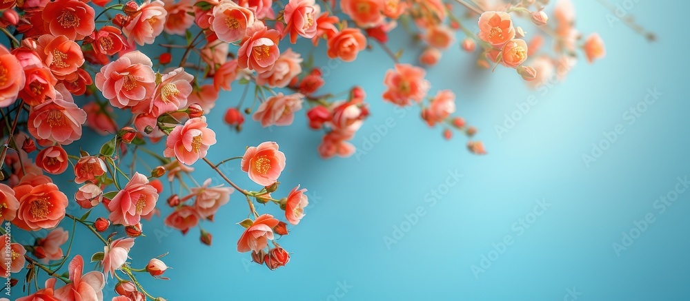 Delicate Peach Blossoms Against a Blue Sky Delicate Peach Blossoms Against a Blue Sky