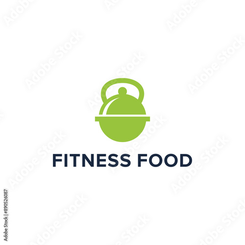 fitness food simple sleek creative geometric modern logo design