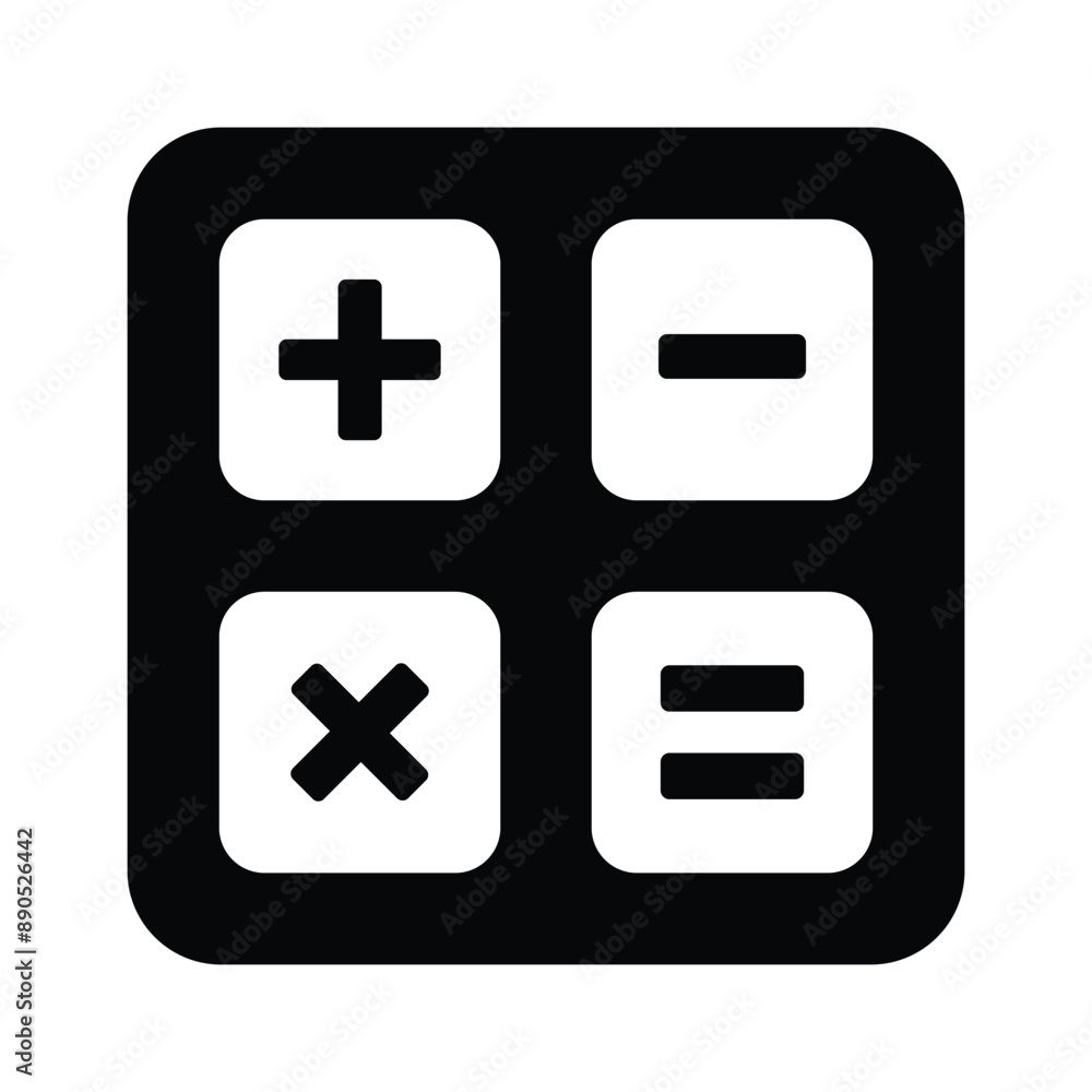 A well designed calculator icon, digital computation and arithmetic functions, mathematical calculations A well designed calculator icon, digital computation and arithmetic functions, mathematical calculations