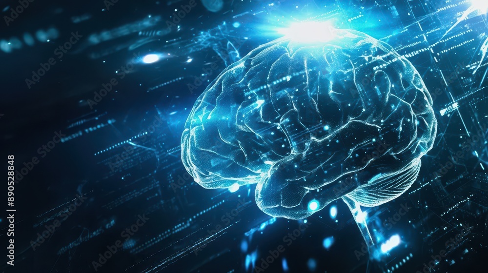 Obraz premium Digital Brain Network
