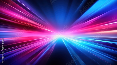 Vibrant abstract background with dynamic neon light streaks. Ideal for technology, speed, and futuristic themes. Bright and energetic visuals.