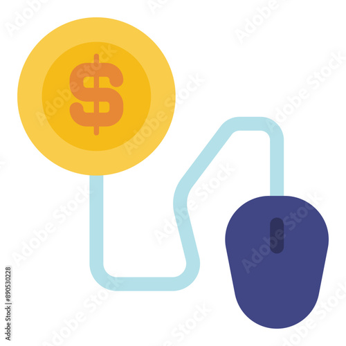 pay per click flat icon