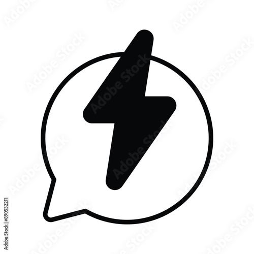 Messenger app icon vector design in editable style