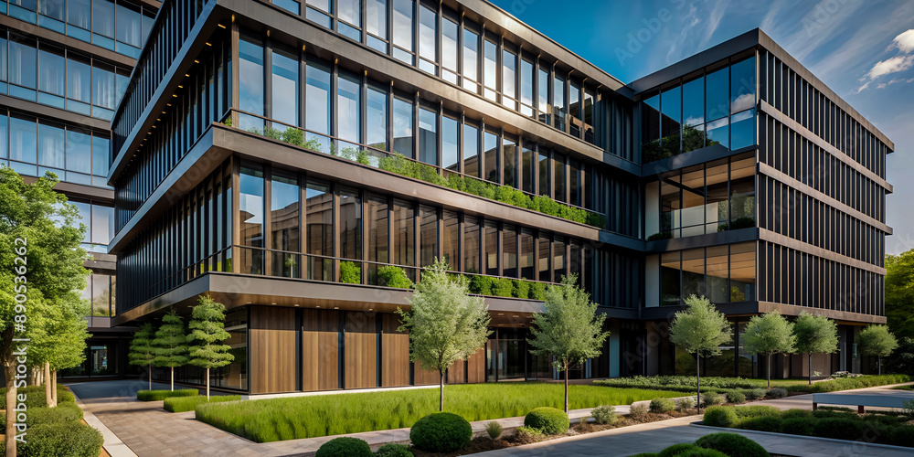 Contemporary Office Building with Glass Exterior and Trees - Generative AI
Contemporary Office Building with Glass Exterior and Trees - Generative AI
