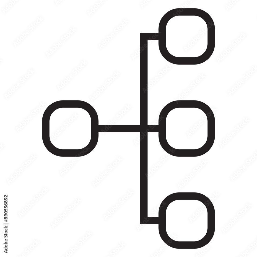 Hierarchy vector icons. Line structure or flowchart. Black organizational flow. isolated on White Background. . vector illustration. EPS 10/AI Hierarchy vector icons. Line structure or flowchart. Black organizational flow. isolated on White Background. . vector illustration. EPS 10/AI