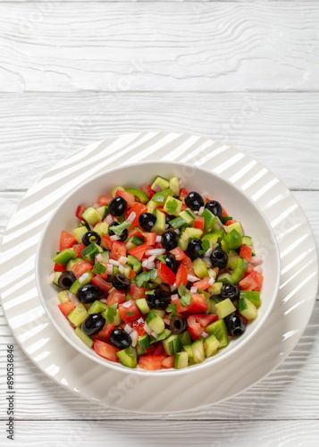 Wallpaper Mural Turkish Shepherd Salad, Coban Salatasi in a bowl Torontodigital.ca