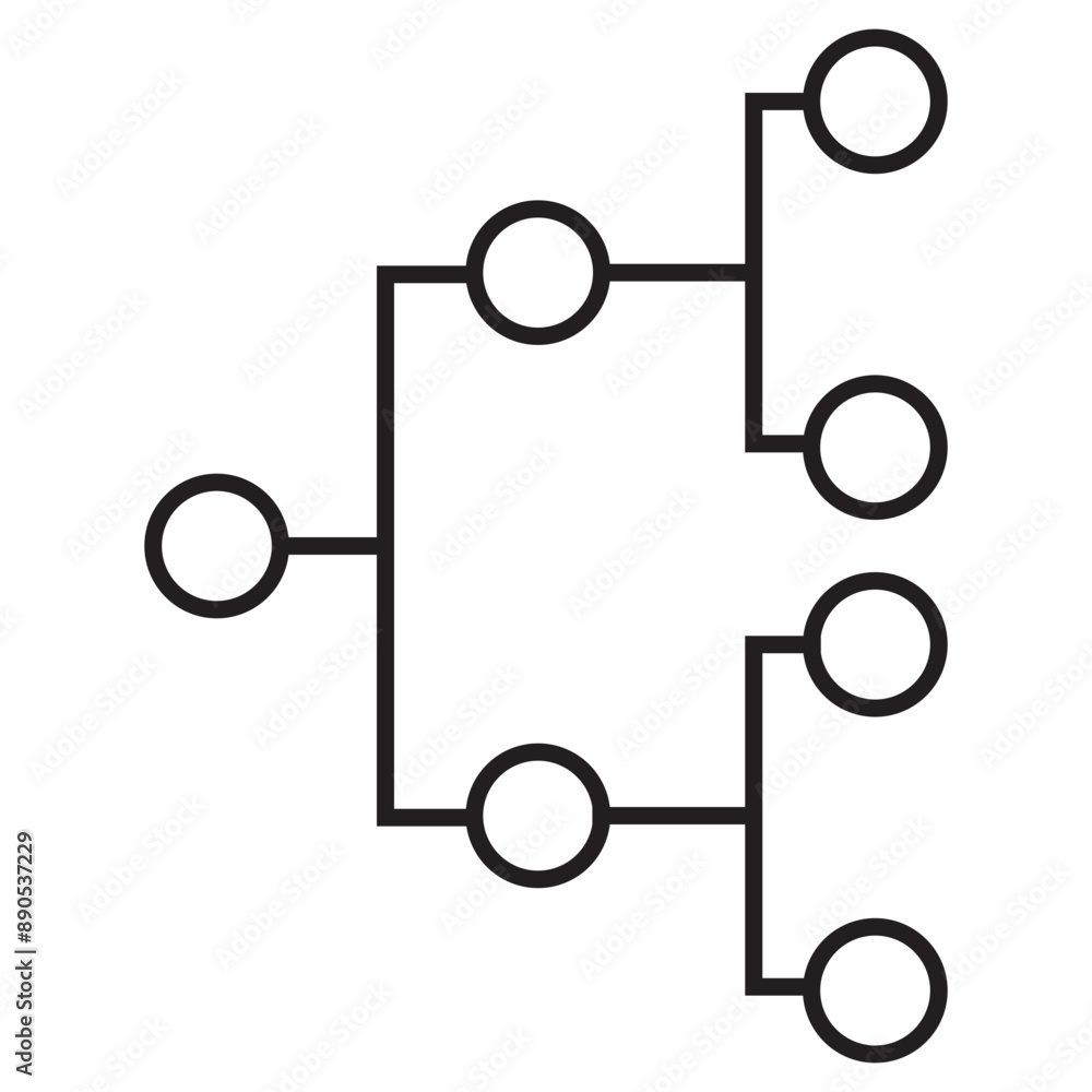 Hierarchy vector icons. Line structure or flowchart. Black organizational flow. isolated on White Background. . vector illustration. EPS 10/AI Hierarchy vector icons. Line structure or flowchart. Black organizational flow. isolated on White Background. . vector illustration. EPS 10/AI