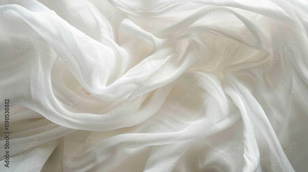 Softly Draped White Cotton Fabric Background for Serene Design Projects Softly Draped White Cotton Fabric Background for Serene Design Projects