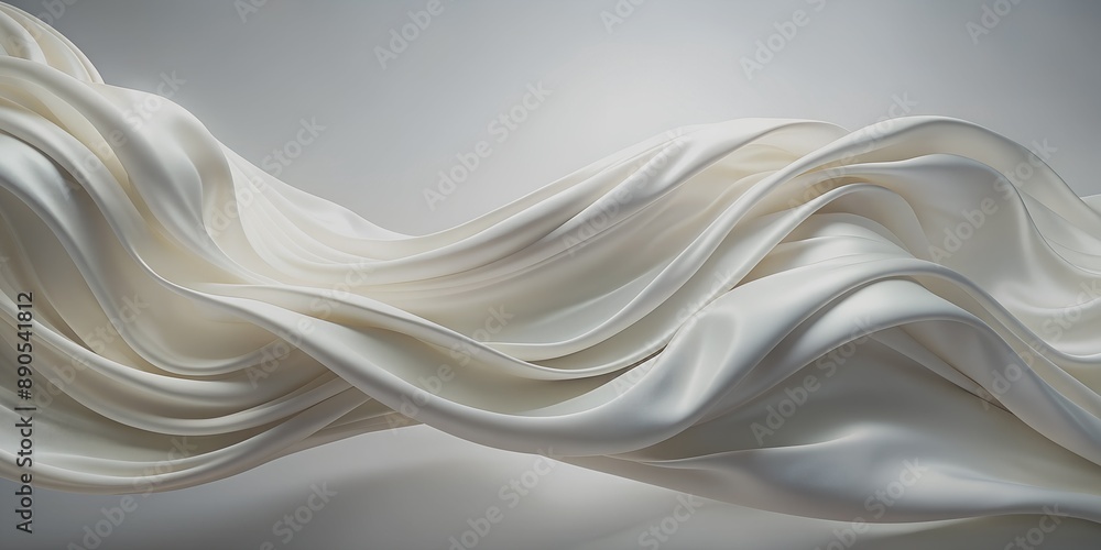 White Silk Fabric Fluttering in the Wind A white silk fabric billowing in the wind creating elegant and fluid movements AI-Creat White Silk Fabric Fluttering in the Wind A white silk fabric billowing in the wind creating elegant and fluid movements AI-Creat