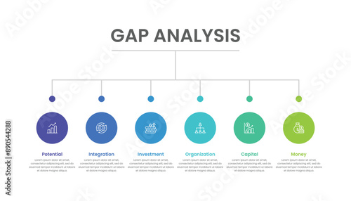 GAP Analysis Strategy Infographic For Presentation